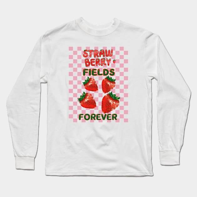 strawberry Long Sleeve T-Shirt by zzzozzo